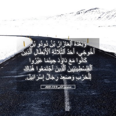 Picture 05 - صَمُوئِيلَ ٱلثَّانِي 23:9 AVD - وَبَعْدَهُ أَلِعَازَارُ - Bible Verse Picture