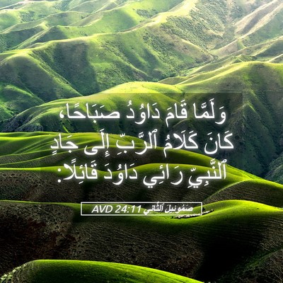 Picture 05 - صَمُوئِيلَ ٱلثَّانِي 24:11 AVD - وَلَمَّا قَامَ دَاوُدُ - Bible Verse Picture