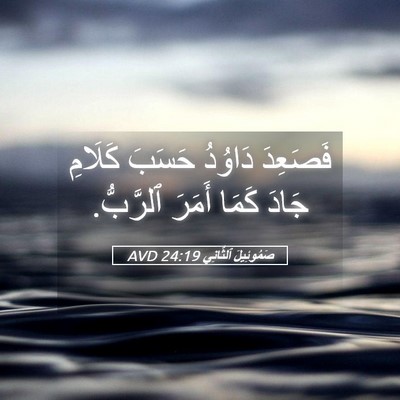 Picture 05 - صَمُوئِيلَ ٱلثَّانِي 24:19 AVD - فَصَعِدَ دَاوُدُ حَسَبَ - Bible Verse Picture