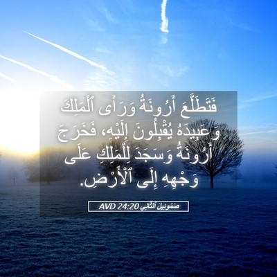 Picture 05 - صَمُوئِيلَ ٱلثَّانِي 24:20 AVD - فَتَطَلَّعَ أَرُونَةُ - Bible Verse Picture