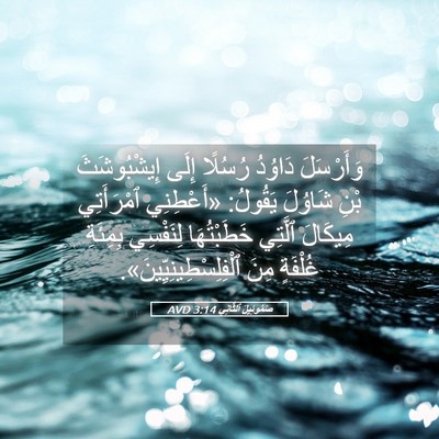 Picture 05 - صَمُوئِيلَ ٱلثَّانِي 3:14 AVD - وَأَرْسَلَ دَاوُدُ - Bible Verse Picture