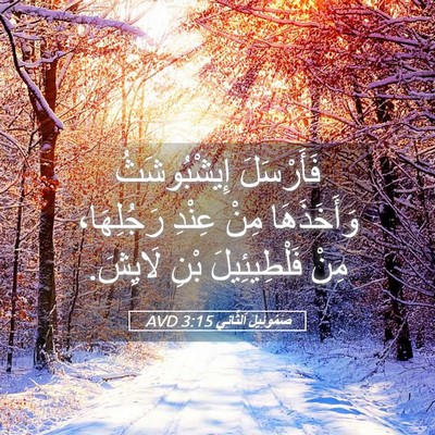 Picture 05 - صَمُوئِيلَ ٱلثَّانِي 3:15 AVD - فَأَرْسَلَ إِيشْبُوشَثُ - Bible Verse Picture