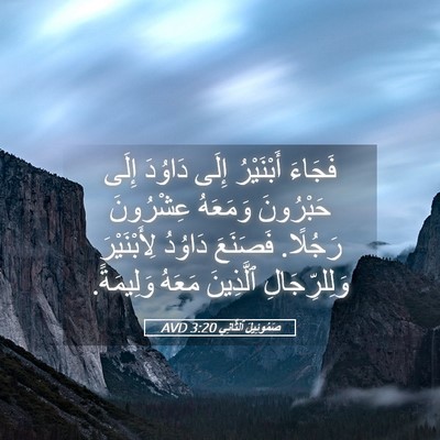 Picture 05 - صَمُوئِيلَ ٱلثَّانِي 3:20 AVD - فَجَاءَ أَبْنَيْرُ إِلَى - Bible Verse Picture
