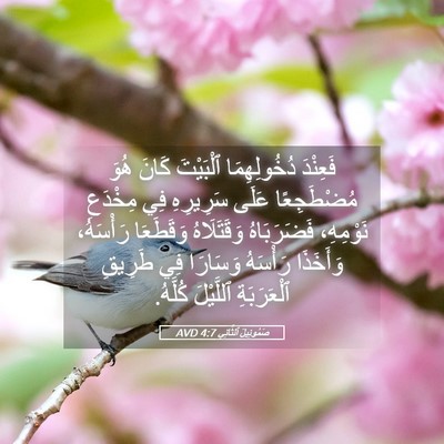 Picture 05 - صَمُوئِيلَ ٱلثَّانِي 4:7 AVD - فَعِنْدَ دُخُولِهِمَا - Bible Verse Picture