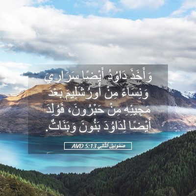Picture 05 - صَمُوئِيلَ ٱلثَّانِي 5:13 AVD - وَأَخَذَ دَاوُدُ أَيْضًا - Bible Verse Picture