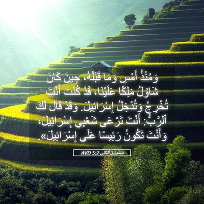 Picture 05 - صَمُوئِيلَ ٱلثَّانِي 5:2 AVD - وَمُنْذُ أَمْسِ وَمَا - Bible Verse Picture