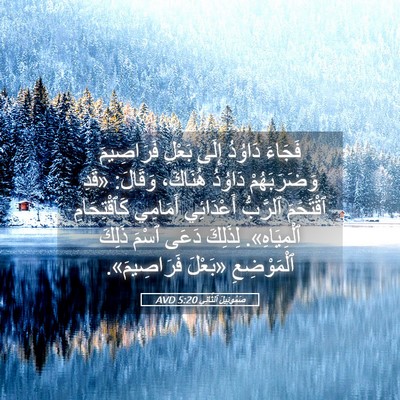 Picture 05 - صَمُوئِيلَ ٱلثَّانِي 5:20 AVD - فَجَاءَ دَاوُدُ إِلَى - Bible Verse Picture