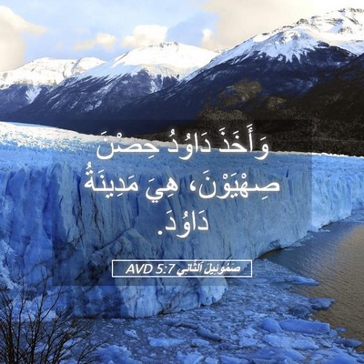 Picture 05 - صَمُوئِيلَ ٱلثَّانِي 5:7 AVD - وَأَخَذَ دَاوُدُ حِصْنَ - Bible Verse Picture