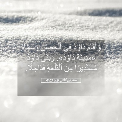 Picture 05 - صَمُوئِيلَ ٱلثَّانِي 5:9 AVD - وَأَقَامَ دَاوُدُ فِي - Bible Verse Picture