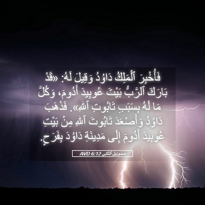 Picture 05 - صَمُوئِيلَ ٱلثَّانِي 6:12 AVD - فَأُخْبِرَ ٱلْمَلِكُ - Bible Verse Picture