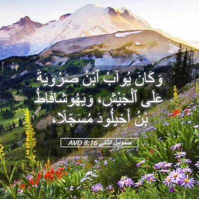 Picture 05 - صَمُوئِيلَ ٱلثَّانِي 8:16 AVD - وَكَانَ يُوآبُ ٱبْنُ - Bible Verse Picture