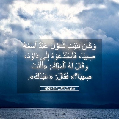 Picture 05 - صَمُوئِيلَ ٱلثَّانِي 9:2 AVD - وَكَانَ لِبَيْتِ شَاوُلَ - Bible Verse Picture