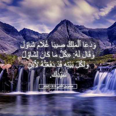 Picture 05 - صَمُوئِيلَ ٱلثَّانِي 9:9 AVD - وَدَعَا ٱلْمَلِكُ صِيبَا - Bible Verse Picture