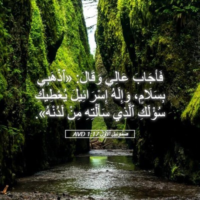 Picture 05 - صَمُوئِيلَ ٱلْأَوَّلُ 1:17 AVD - فَأجَابَ عَالِي وَقَالَ: - Bible Verse Picture