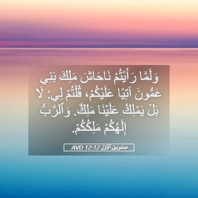 Picture 05 - صَمُوئِيلَ ٱلْأَوَّلُ 12:12 AVD - وَلَمَّا رَأَيْتُمْ - Bible Verse Picture