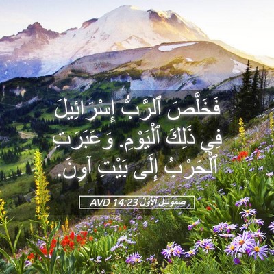 Picture 05 - صَمُوئِيلَ ٱلْأَوَّلُ 14:23 AVD - فَخَلَّصَ ٱلرَّبُّ - Bible Verse Picture