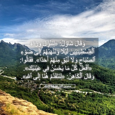 Picture 05 - صَمُوئِيلَ ٱلْأَوَّلُ 14:36 AVD - وَقَالَ شَاوُلُ: - Bible Verse Picture