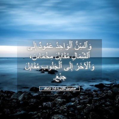 Picture 05 - صَمُوئِيلَ ٱلْأَوَّلُ 14:5 AVD - وَٱلسِّنُّ ٱلْوَاحِدُ - Bible Verse Picture