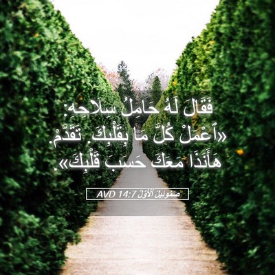 Picture 05 - صَمُوئِيلَ ٱلْأَوَّلُ 14:7 AVD - فَقَالَ لَهُ حَامِلُ - Bible Verse Picture