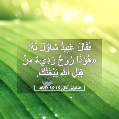 Picture 05 - صَمُوئِيلَ ٱلْأَوَّلُ 16:15 AVD - فَقَالَ عَبِيدُ شَاوُلَ - Bible Verse Picture