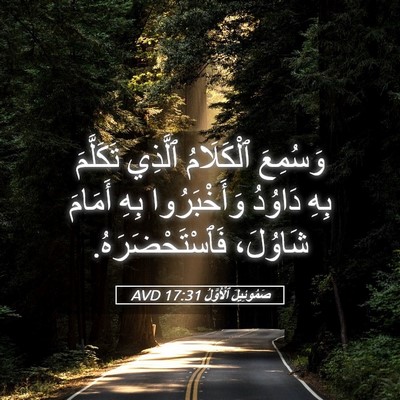Picture 05 - صَمُوئِيلَ ٱلْأَوَّلُ 17:31 AVD - وَسُمِعَ ٱلْكَلَامُ - Bible Verse Picture