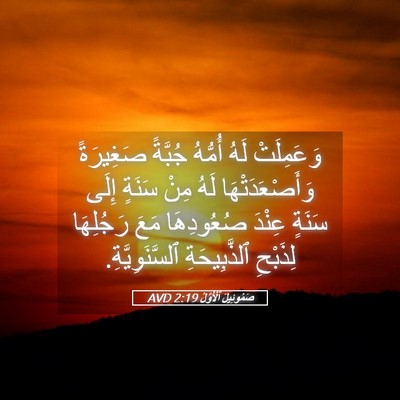 Picture 05 - صَمُوئِيلَ ٱلْأَوَّلُ 2:19 AVD - وَعَمِلَتْ لَهُ أُمُّهُ - Bible Verse Picture