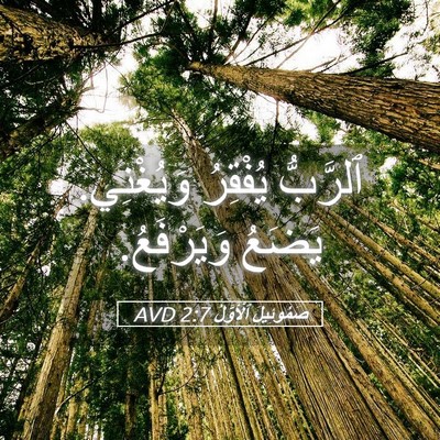 Picture 05 - صَمُوئِيلَ ٱلْأَوَّلُ 2:7 AVD - ٱلرَّبُّ يُفْقِرُ - Bible Verse Picture