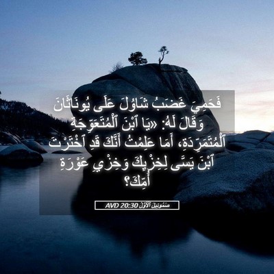 Picture 05 - صَمُوئِيلَ ٱلْأَوَّلُ 20:30 AVD - فَحَمِيَ غَضَبُ شَاوُلَ - Bible Verse Picture