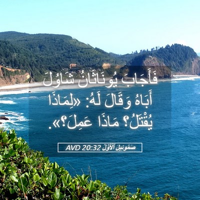Picture 05 - صَمُوئِيلَ ٱلْأَوَّلُ 20:32 AVD - فَأَجَابَ يُونَاثَانُ - Bible Verse Picture