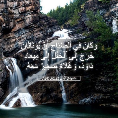 Picture 05 - صَمُوئِيلَ ٱلْأَوَّلُ 20:35 AVD - وَكَانَ فِي ٱلصَّبَاحِ - Bible Verse Picture