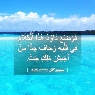 Picture 05 - صَمُوئِيلَ ٱلْأَوَّلُ 21:12 AVD - فَوَضَعَ دَاوُدُ هَذَا - Bible Verse Picture
