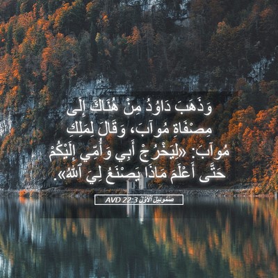 Picture 05 - صَمُوئِيلَ ٱلْأَوَّلُ 22:3 AVD - وَذَهَبَ دَاوُدُ مِنْ - Bible Verse Picture