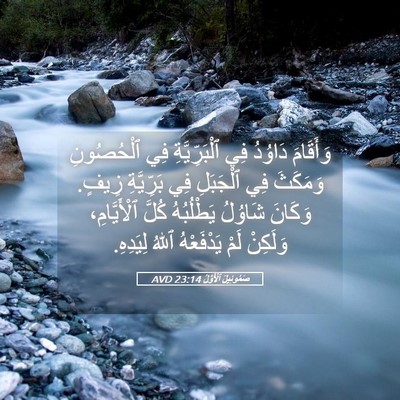 Picture 05 - صَمُوئِيلَ ٱلْأَوَّلُ 23:14 AVD - وَأَقَامَ دَاوُدُ فِي - Bible Verse Picture