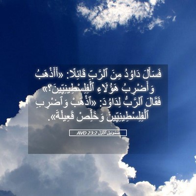 Picture 05 - صَمُوئِيلَ ٱلْأَوَّلُ 23:2 AVD - فَسَأَلَ دَاوُدُ مِنَ - Bible Verse Picture