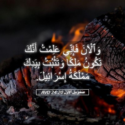 Picture 05 - صَمُوئِيلَ ٱلْأَوَّلُ 24:20 AVD - وَٱلْآنَ فَإِنِّي - Bible Verse Picture
