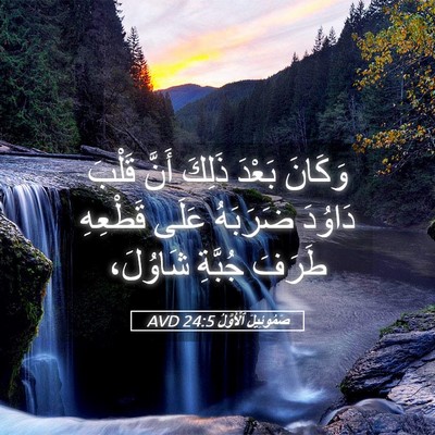 Picture 05 - صَمُوئِيلَ ٱلْأَوَّلُ 24:5 AVD - وَكَانَ بَعْدَ ذَلِكَ - Bible Verse Picture