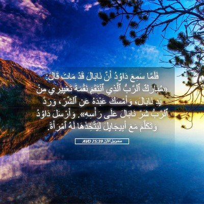 Picture 05 - صَمُوئِيلَ ٱلْأَوَّلُ 25:39 AVD - فَلَمَّا سَمِعَ دَاوُدُ - Bible Verse Picture