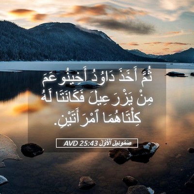 Picture 05 - صَمُوئِيلَ ٱلْأَوَّلُ 25:43 AVD - ثُمَّ أَخَذَ دَاوُدُ - Bible Verse Picture