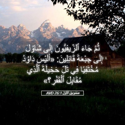 Picture 05 - صَمُوئِيلَ ٱلْأَوَّلُ 26:1 AVD - ثُمَّ جَاءَ - Bible Verse Picture