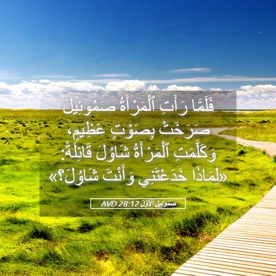Picture 05 - صَمُوئِيلَ ٱلْأَوَّلُ 28:12 AVD - فَلَمَّا رَأَتِ - Bible Verse Picture