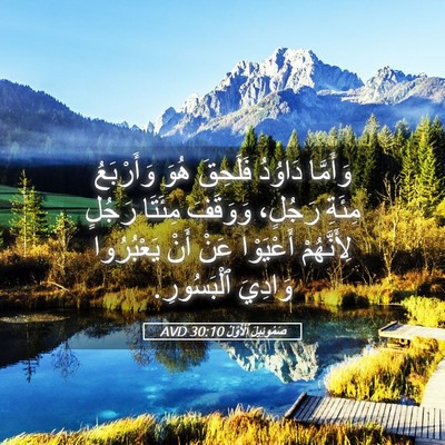 Picture 05 - صَمُوئِيلَ ٱلْأَوَّلُ 30:10 AVD - وَأَمَّا دَاوُدُ فَلَحِقَ - Bible Verse Picture