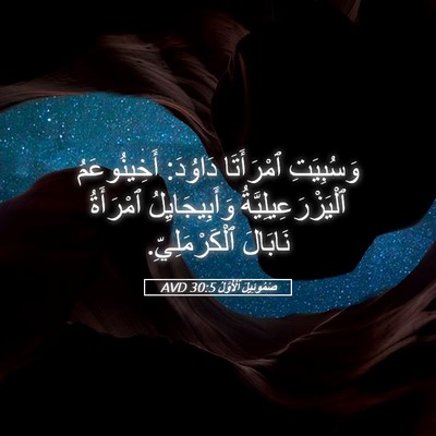 Picture 05 - صَمُوئِيلَ ٱلْأَوَّلُ 30:5 AVD - وَسُبِيَتِ ٱمْرَأَتَا - Bible Verse Picture