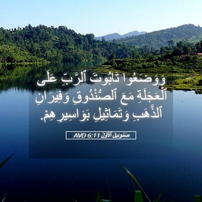 Picture 05 - صَمُوئِيلَ ٱلْأَوَّلُ 6:11 AVD - وَوَضَعُوا تَابُوتَ - Bible Verse Picture