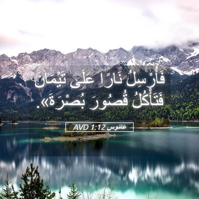 Picture 05 - عَامُوس 1:12 AVD - فَأُرْسِلُ نَارًا عَلَى - Bible Verse Picture