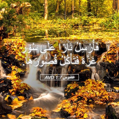 Picture 05 - عَامُوس 1:7 AVD - فَأُرْسِلُ نَارًا عَلَى - Bible Verse Picture