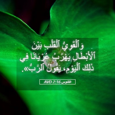 Picture 05 - عَامُوس 2:16 AVD - وَٱلْقَوِيُّ ٱلْقَلْبِ - Bible Verse Picture