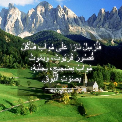 Picture 05 - عَامُوس 2:2 AVD - فَأُرْسِلُ نَارًا عَلَى - Bible Verse Picture