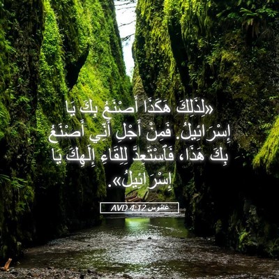 Picture 05 - عَامُوس 4:12 AVD - «لِذَلِكَ هَكَذَا - Bible Verse Picture