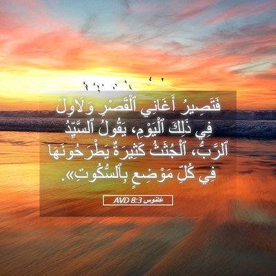 Picture 05 - عَامُوس 8:3 AVD - فَتَصِيرُ أَغَانِي - Bible Verse Picture