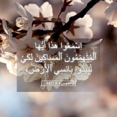 Picture 05 - عَامُوس 8:4 AVD - اِسْمَعُوا هَذَا أَيُّهَا - Bible Verse Picture